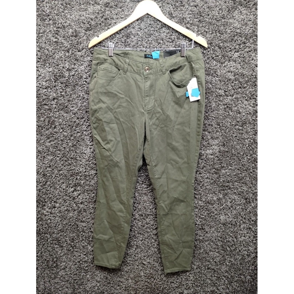 NWT Rue + 21 Jeggings Mid Rise SZ 14 Olive Green Stretch Ladies Pants Jeans